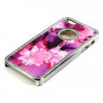 Wholesale iPhone 5 5S Butterfly Diamond Chrome Case (Purple MIX)
